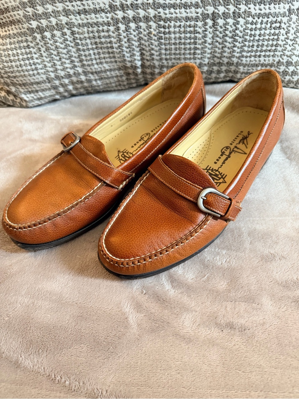 Martin Dingman Men's Leather Slip-On Loafers in Cognac